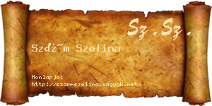 Szám Szelina névjegykártya